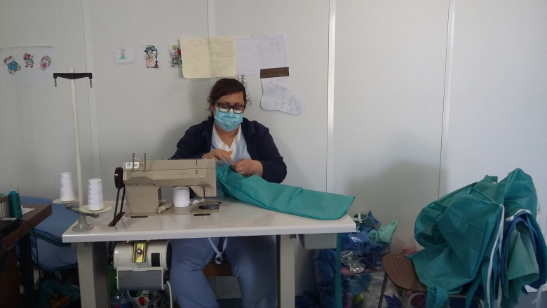 SERVIÇO DE COSTURA DA ULSBA PRODUZ EQUIPAMENTOS DE PROTEÇÃO