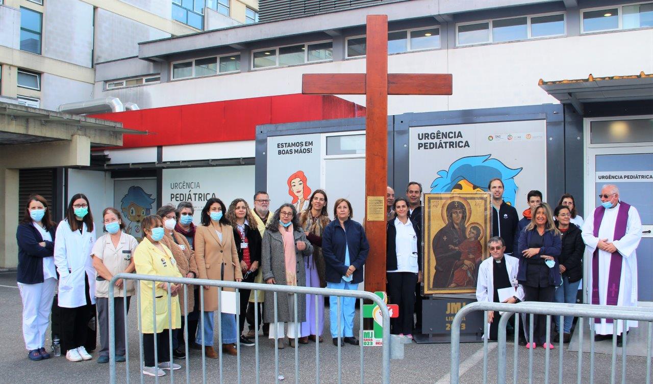 PEREGRINAÇÃO DOS SÍMBOLOS DA JORNADA MUNDIAL DA JUVENTUDE 2023 NO HOSPITAL DE BEJA